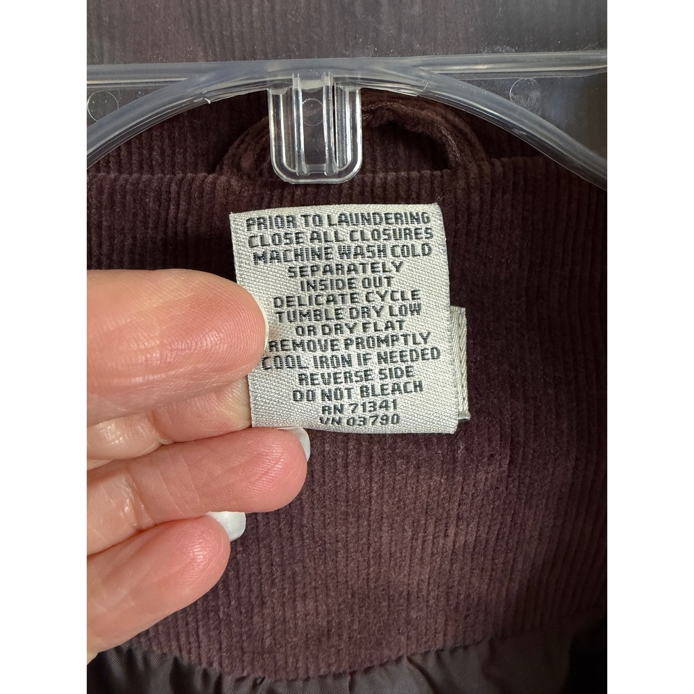 LL Bean Corduroy Blazer Womens 12 Regular Brown 3-Button Cotton Stretch Academia - Picture 6 of 10